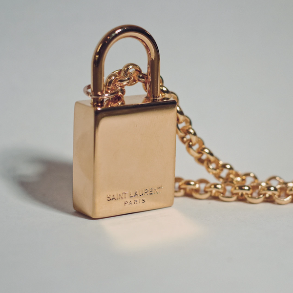 100% Authentic Vintage Repurposed YSL Large Gold Lock
