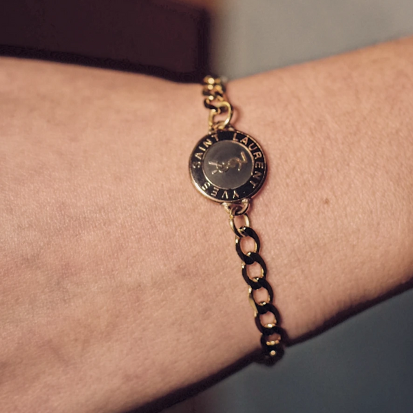100% Authentic Vintage Repurposed YSL Small Charm Bracelet