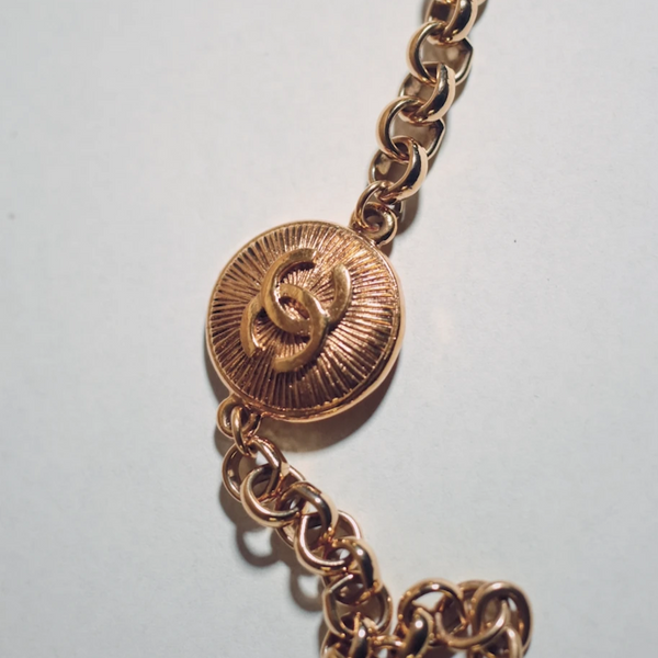 100% Authentic Vintage Repurposed Chanel Sunburst Bracelet