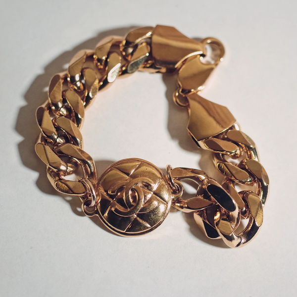 100% Authentic Vintage Repurposed Chanel Quilted Bracelet