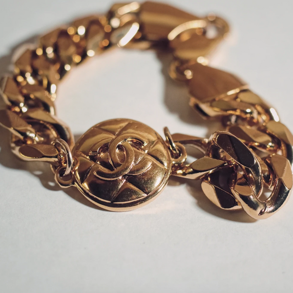 100% Authentic Vintage Repurposed Chanel Quilted Bracelet