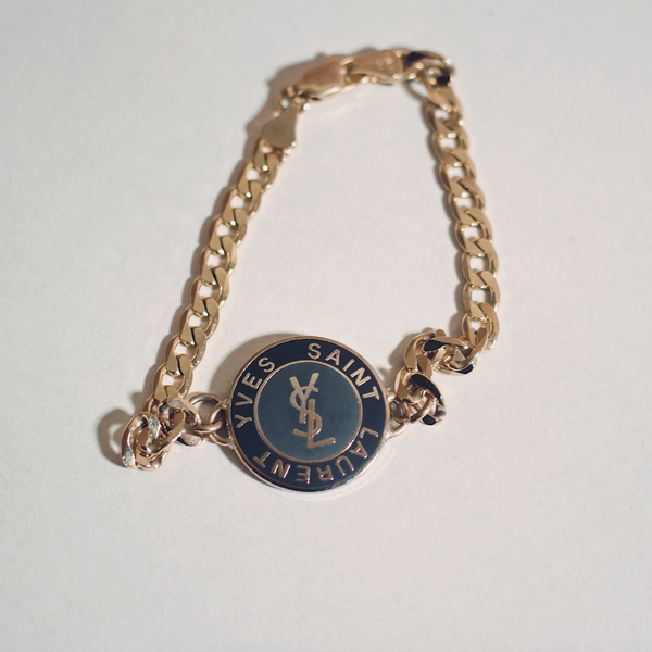 100% Authentic Vintage Repurposed YSL Large Charm Bracelet