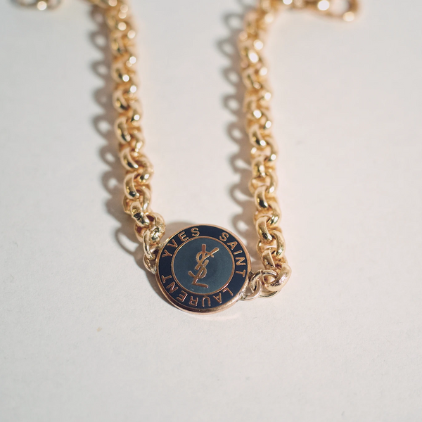 100% Authentic Vintage Repurposed YSL Small Charm Link Bracelet