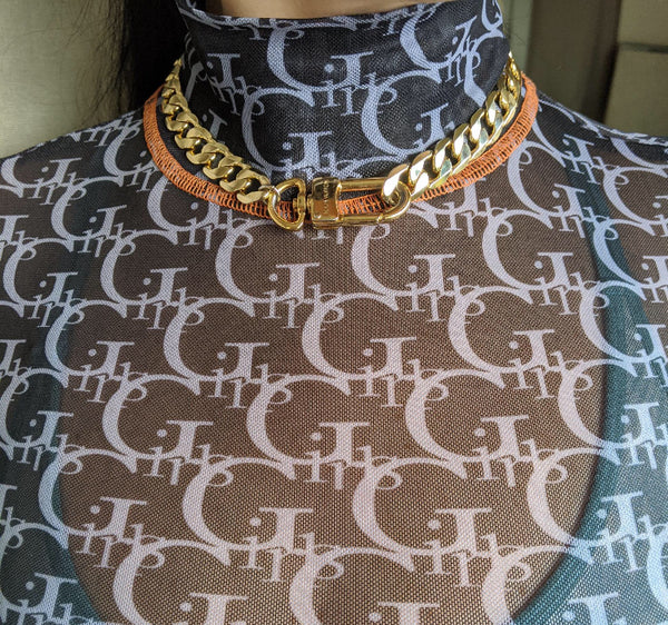 100% Authentic Vintage Repurposed Louis Vuitton Large Lock Necklace