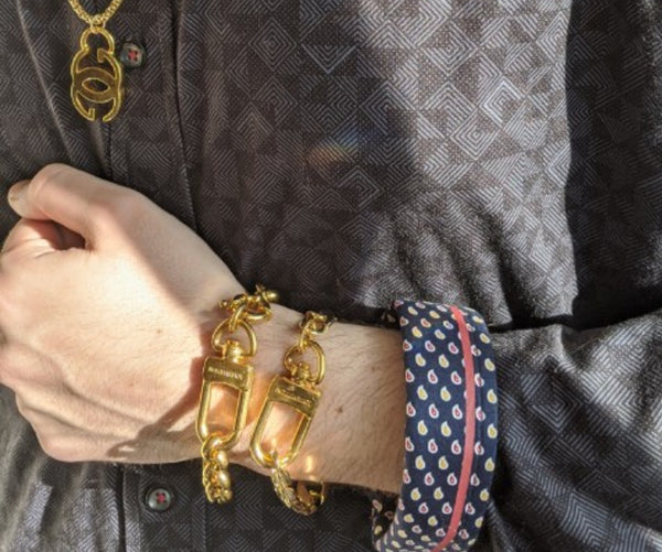 100% Authentic Vintage Repurposed Louis Vuitton Large Lock Necklace