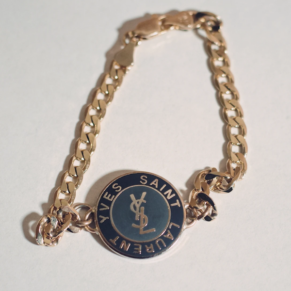 100% Authentic Vintage Repurposed YSL Small Charm Bracelet