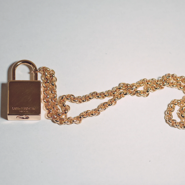 100% Authentic Vintage Repurposed YSL Large Gold Lock