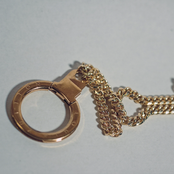 100% Authentic Vintage Repurposed Louis Vuitton Gold Round Lock