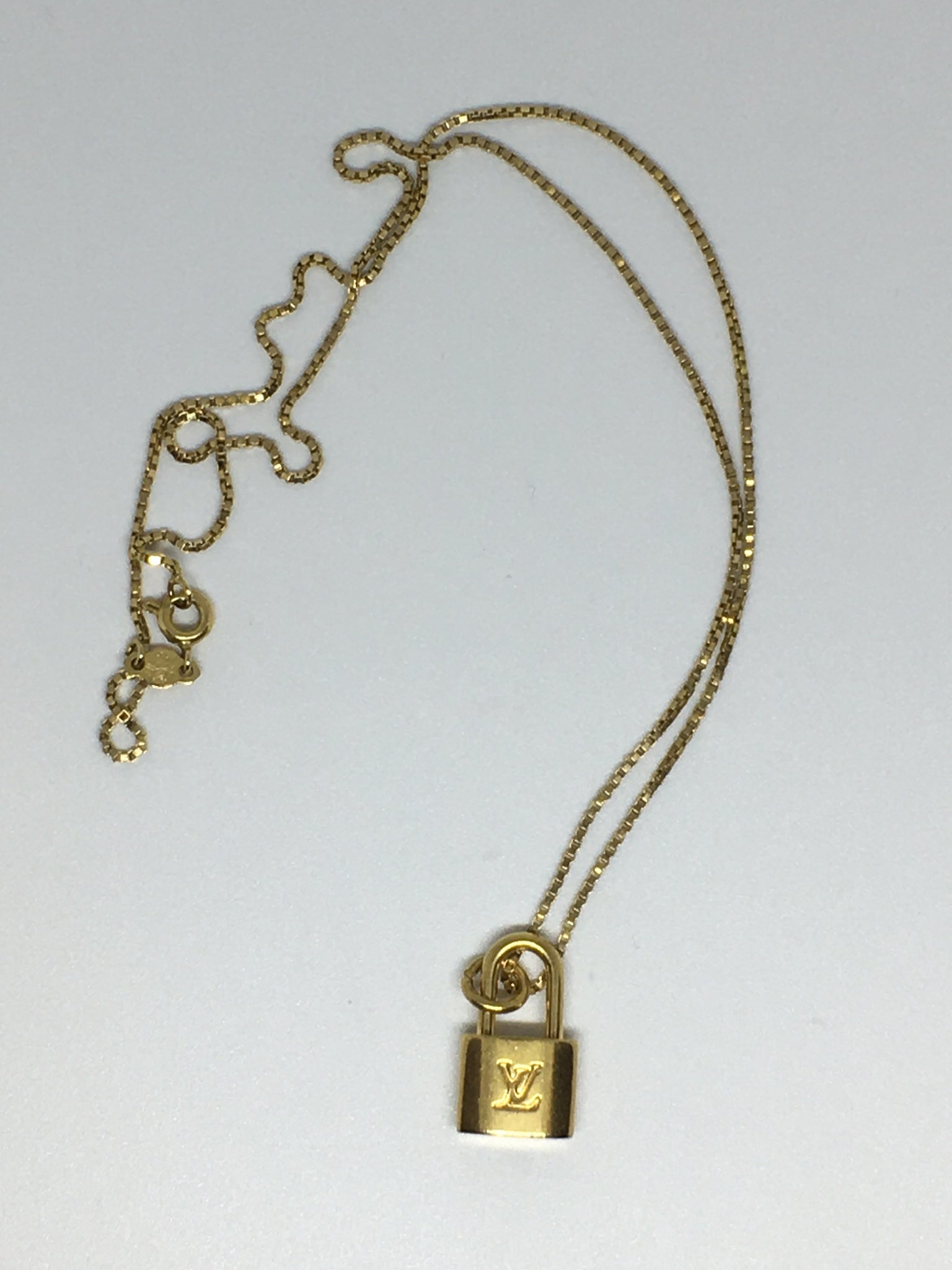 Mini LV lock necklace | LoveofGoldVintage
