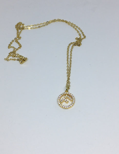 100% Authentic Vintage Repurposed Fendi Crystal Clear Pendant Necklace