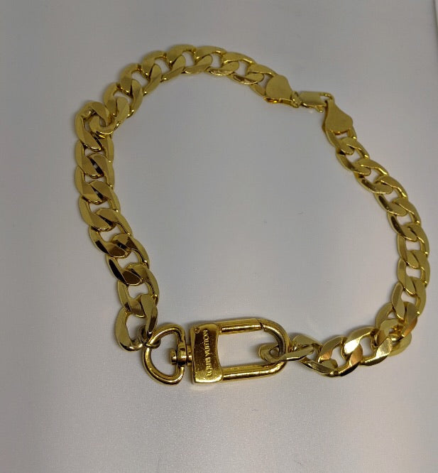 100% Authentic Vintage Repurposed Louis Vuitton Large Lock Necklace