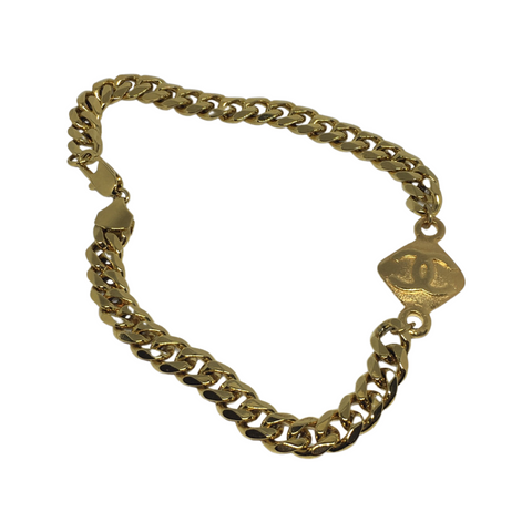 100% Authentic Vintage Repurposed Large Chanel Diamond Gold Choker