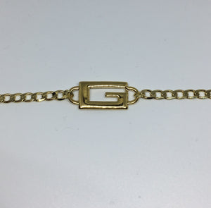 100% Authentic Vintage Repurposed Gucci G Mini Logo Bracelet
