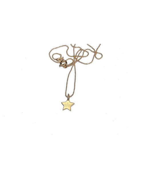 100% Authentic Vintage Repurposed Gucci Gold Mini Star Pendant Necklace