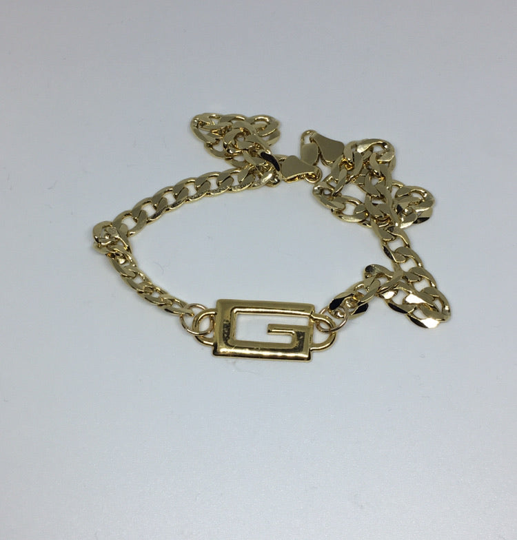 100% Authentic Vintage Repurposed Gucci G Mini Logo Necklace