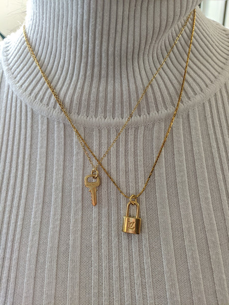 100% Authentic Vintage Repurposed Louis Vuitton Mini Key Necklace
